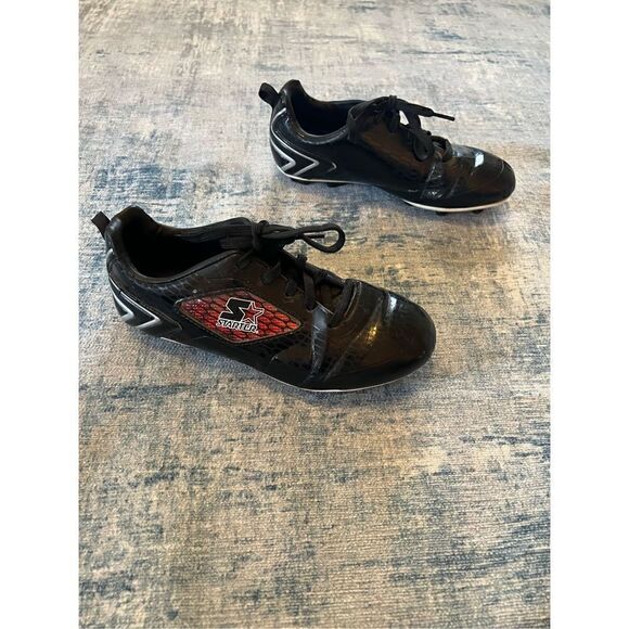 Starter Black Soccer Cleats Youth Size 4 - Picture 2 of 8